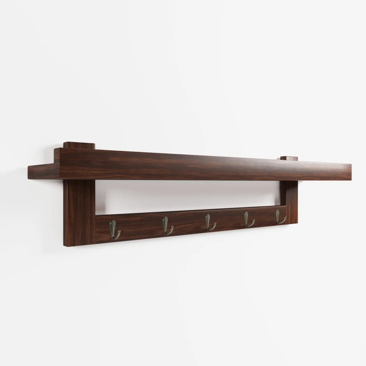 Patère en bois et argent