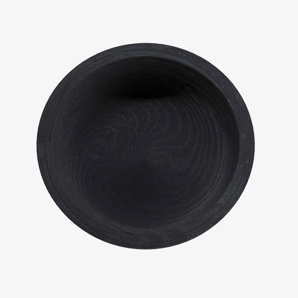 Coupe design en bois sculpt  paulownia noir Montmartre