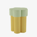 Table d appoint en forme de fleur, magn sie vert clair et jaune Magnolia