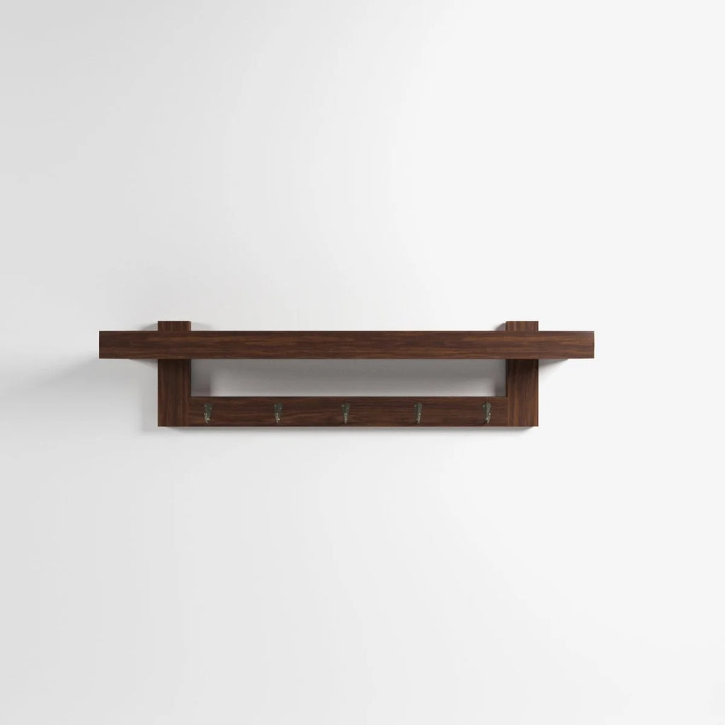 Patère en bois et argent