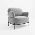 Fauteuil en tissu gris foncé