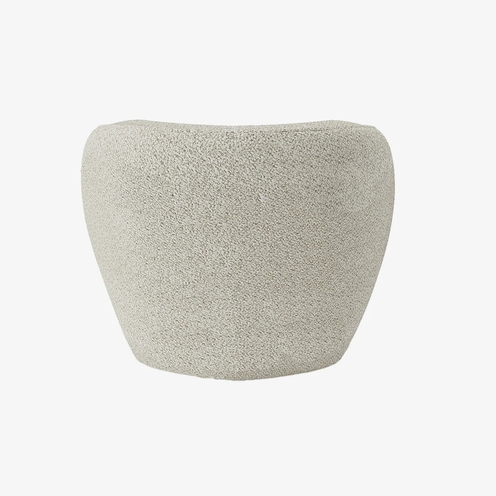 Fauteuil design boucl  beige Pablo