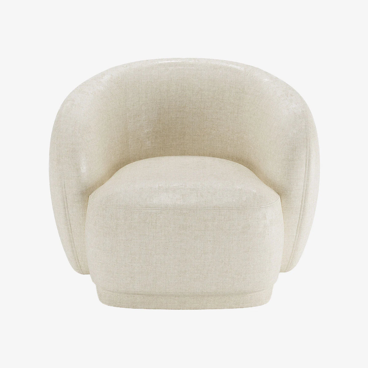 Fauteuil design demi-tonneau en velours vintage cr me Victoria