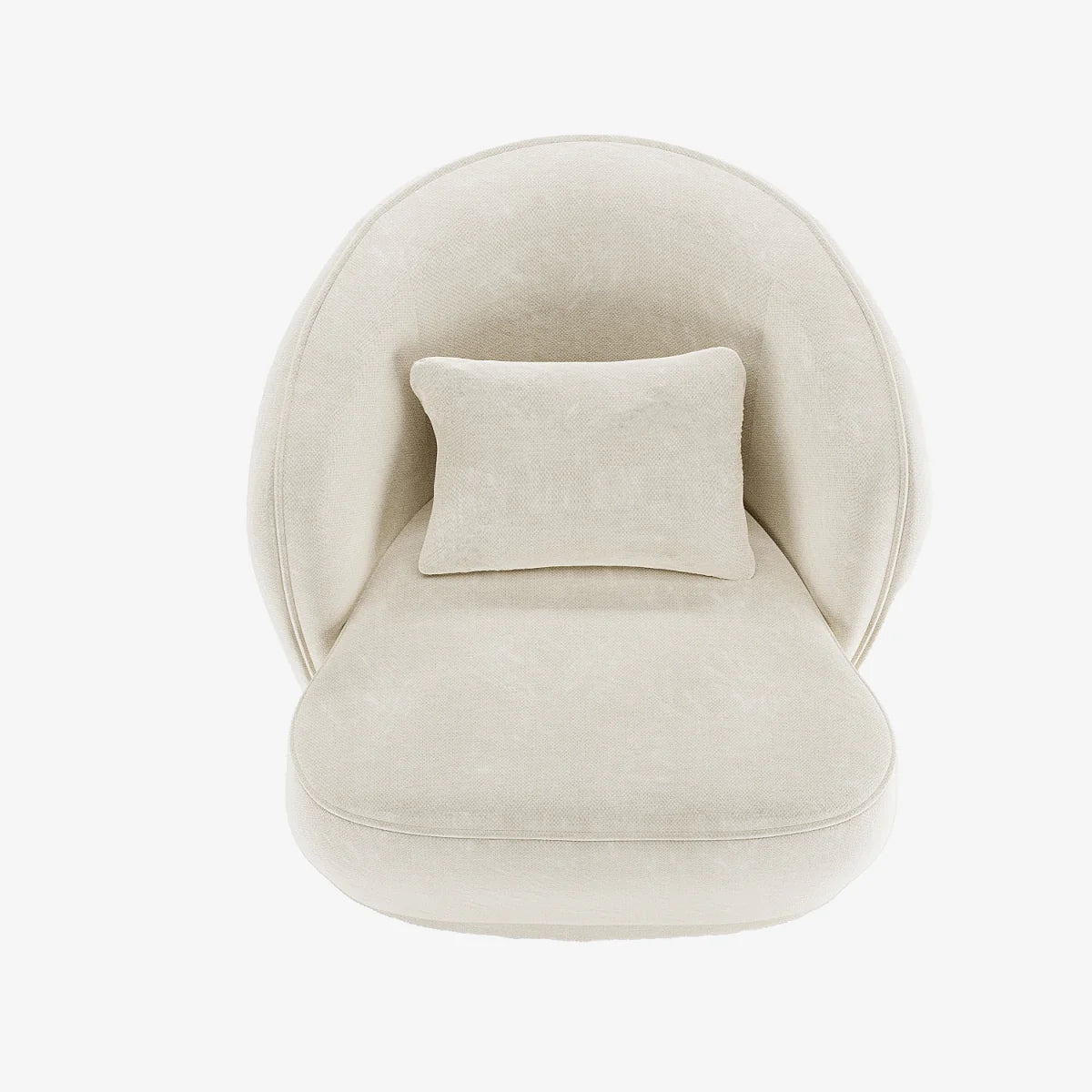 Fauteuil design en velours vintage cr me Pablo