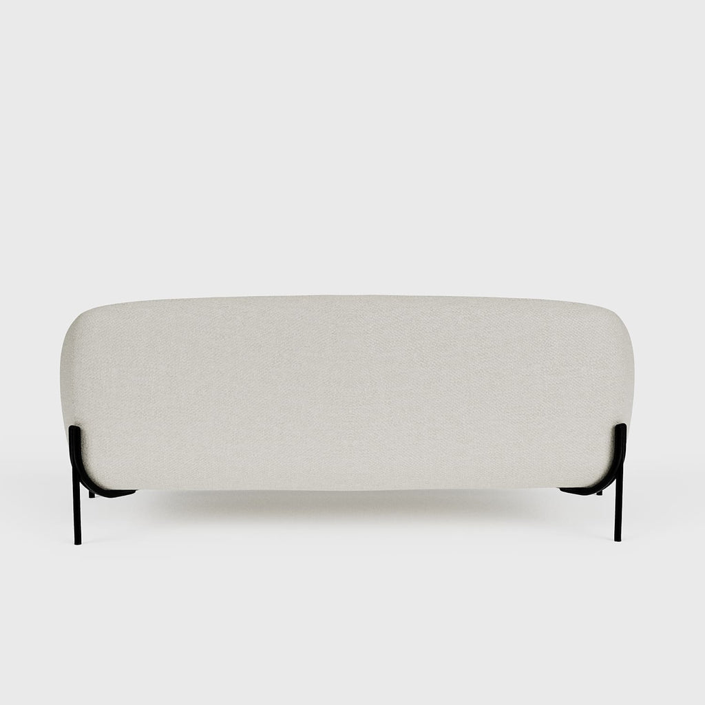 Joyce   Canap  design arrondi tissu chenille blanc