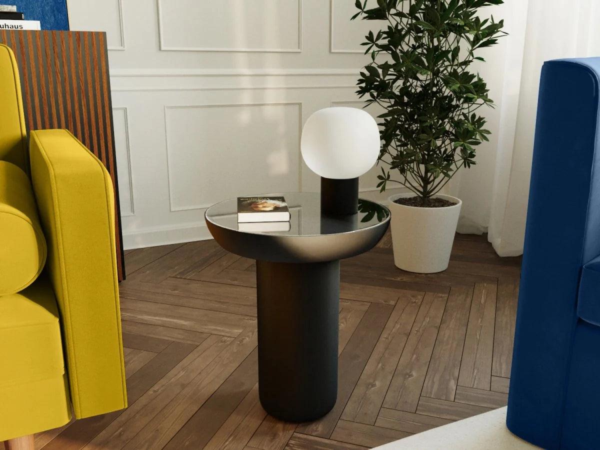 Table d'appoint design en métal noir