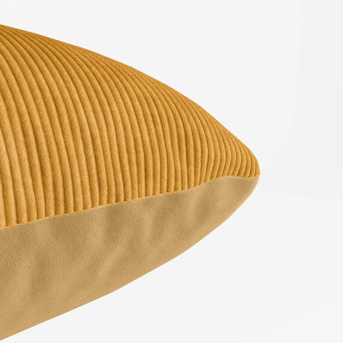 Coussin en velours jaune moutarde déhoussable 40x40cm