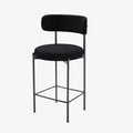 Lot de 2 tabourets de bar bouclette gris anthracite Agathe