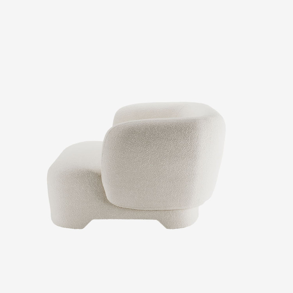 Loveseat Albano - Fauteuil 1,5 place boucl  cr me