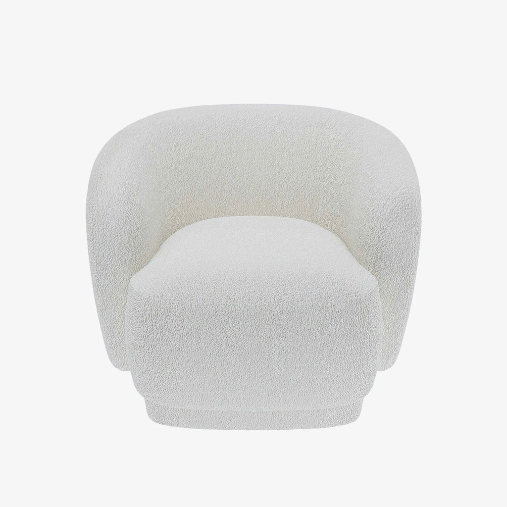 Fauteuil bouclette blanc Victoria