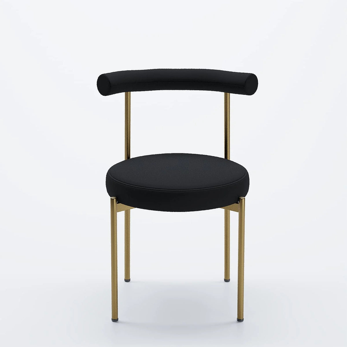 Lot de 2 chaises de table velours noir