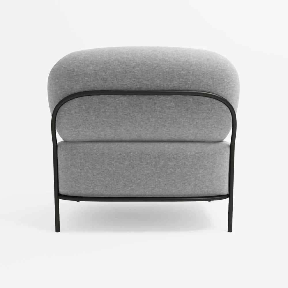 Fauteuil en tissu gris foncé