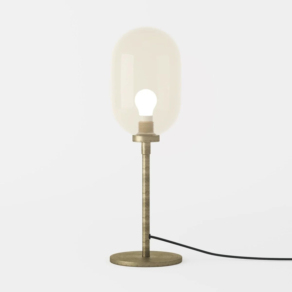 Lampe à poser en métal doré