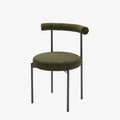 Lot de 2 chaises de salle   manger design moderne, velours vert Julia