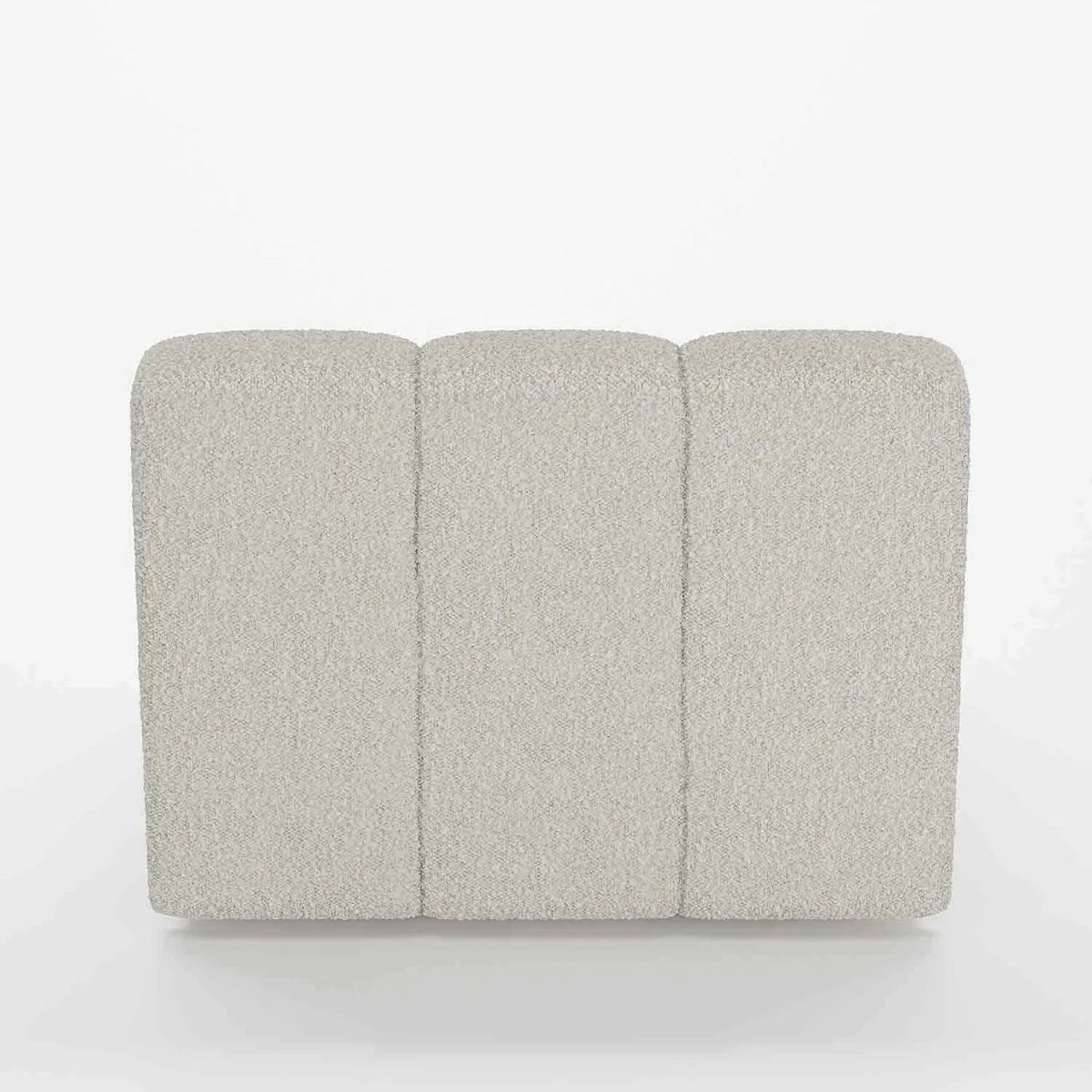 Canapé modulable en tissu bouclette gris-crème