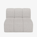 Canapé modulable en tissu bouclette gris-crème