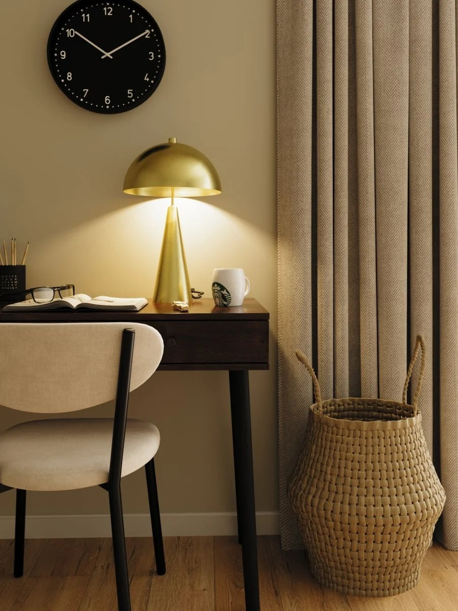 Lampe champignon   poser en m tal dor  Monet
