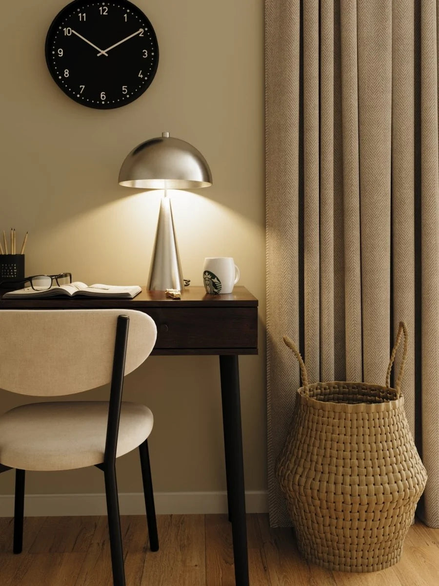 Lampe champignon   poser en m tal argent  Monet