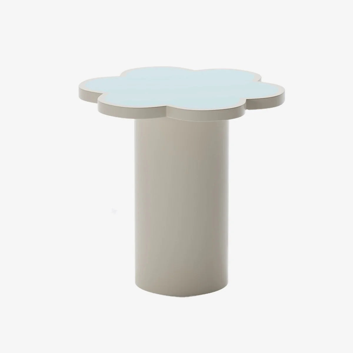 Table d'appoint fleur coloris bleu Flora