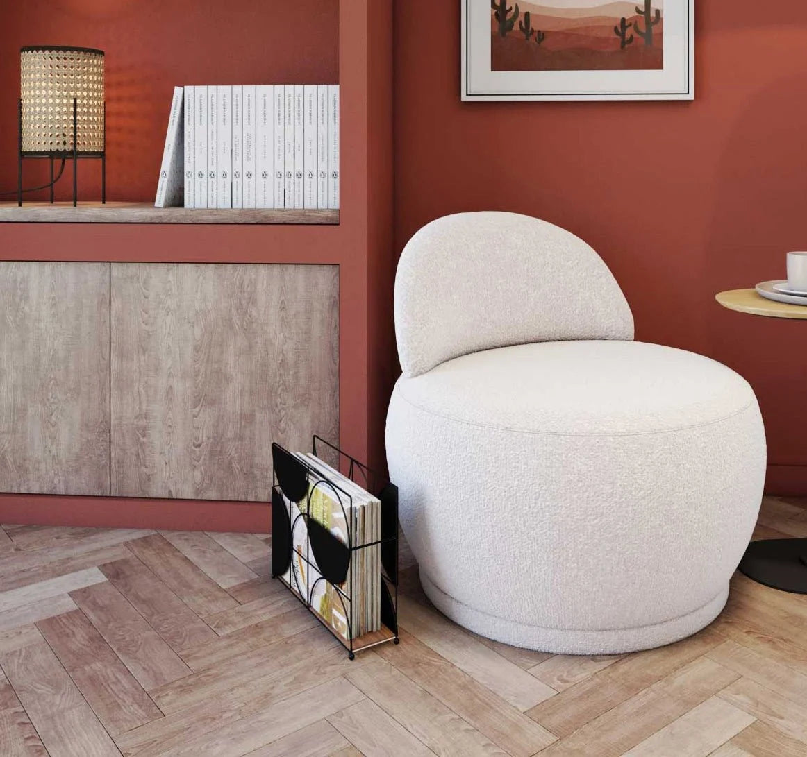 Porte-revues en bois et métal noir