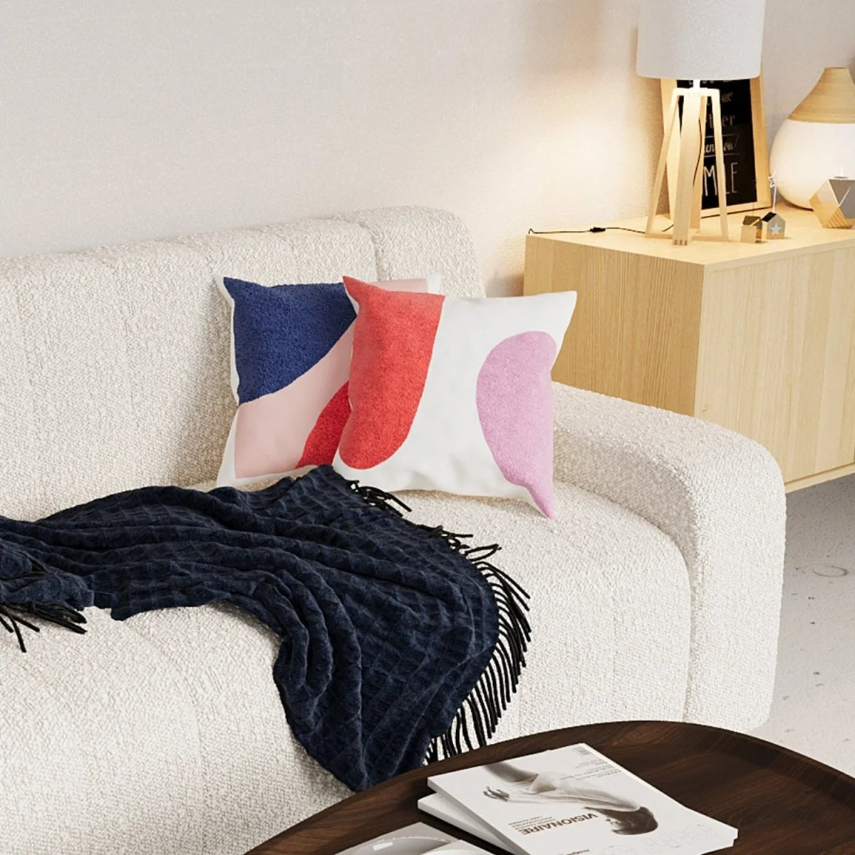 Coussin brod , design moderne et color  Lima
