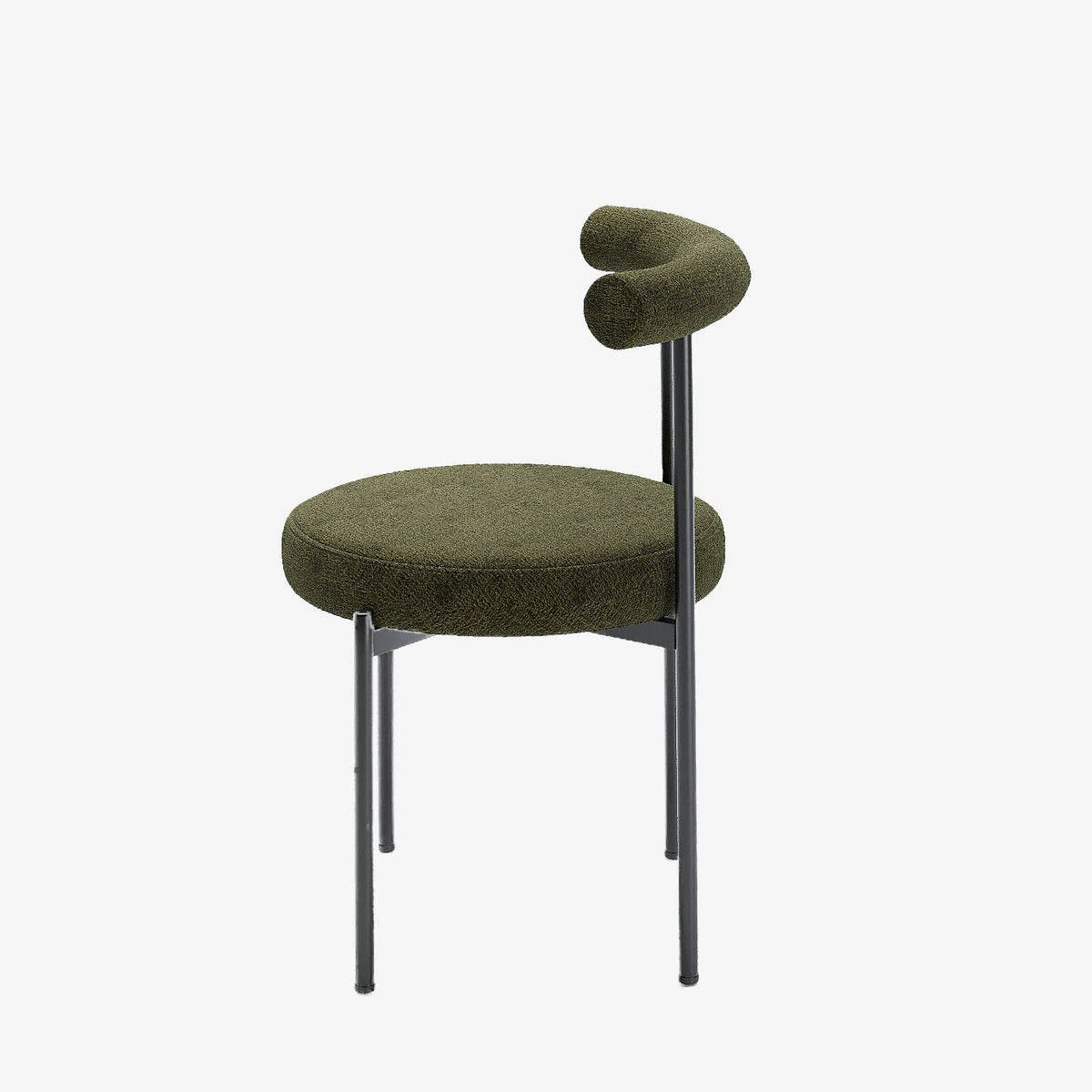 Lot de 2 chaises de salle   manger design moderne, velours vert Julia