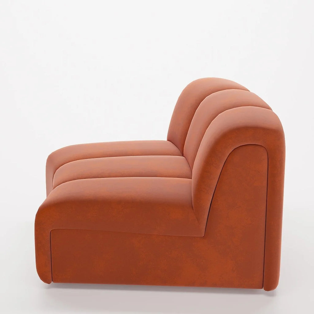 Chauffeuse d angle pour canap  modulable en velours ocre H l ne
