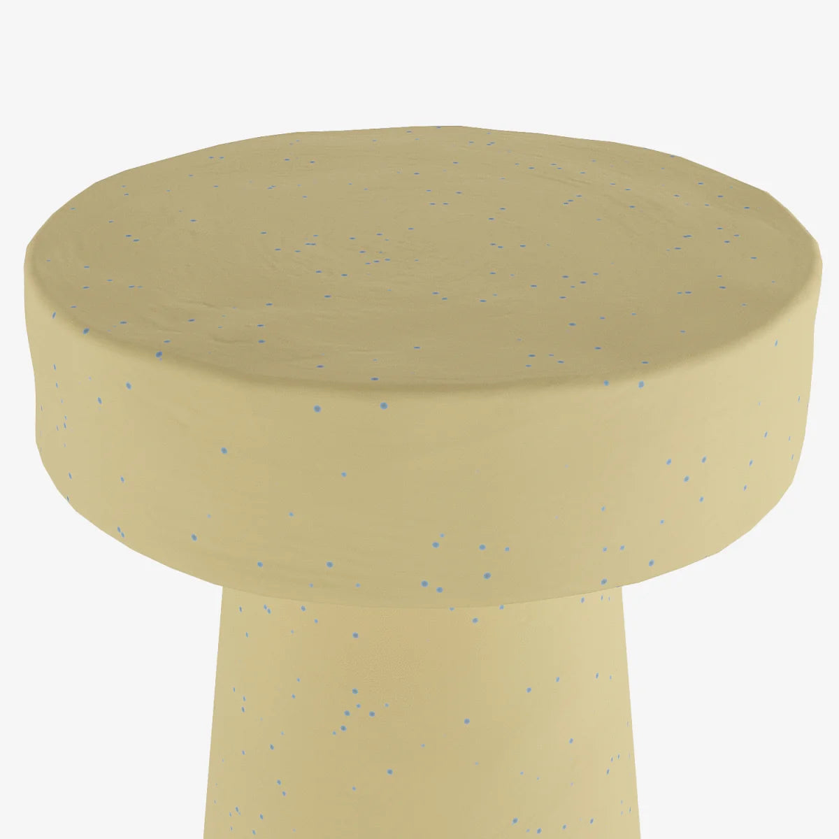 Petite table d appoint ronde design en magn sie mouchet e de bleu An mone