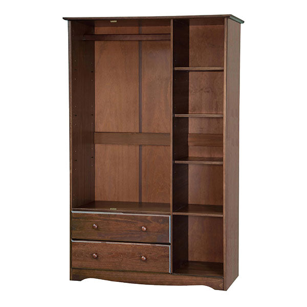 Grande Armoire en Bois Massif 100% - Moka