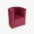 Fauteuil vintage en velours bordeaux