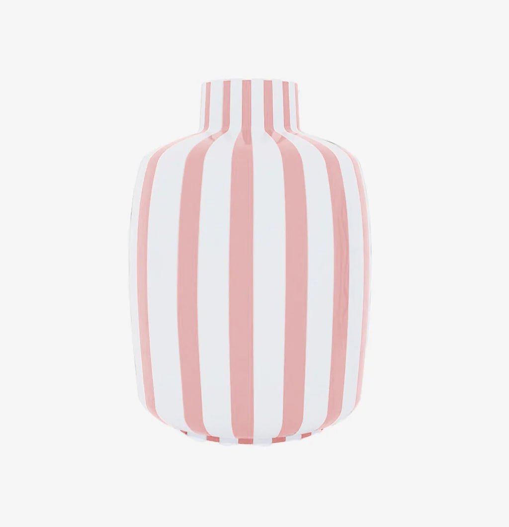 Milan   Vase d coratif ray  rose en c ramique