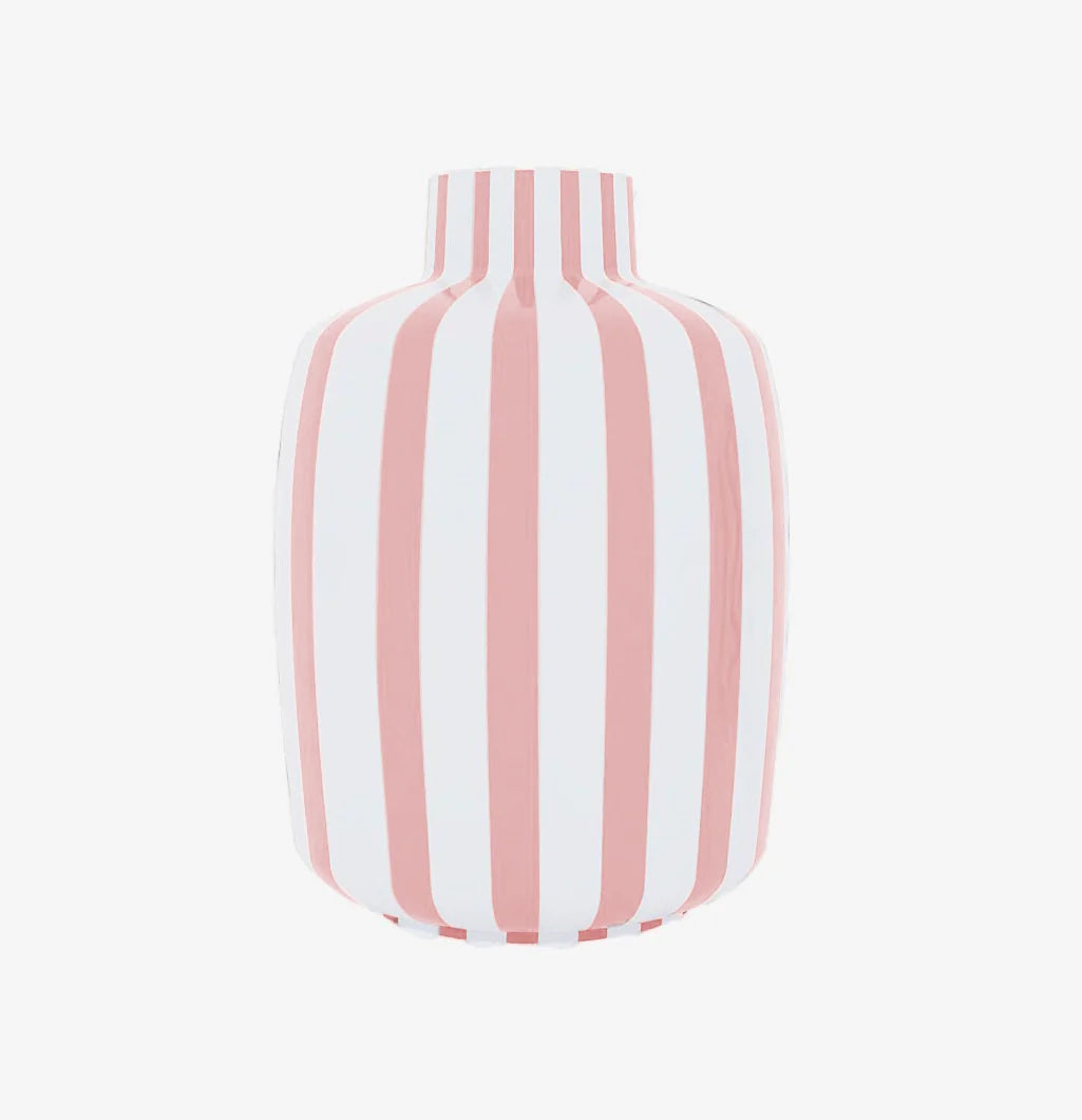Milan   Vase d coratif ray  rose en c ramique