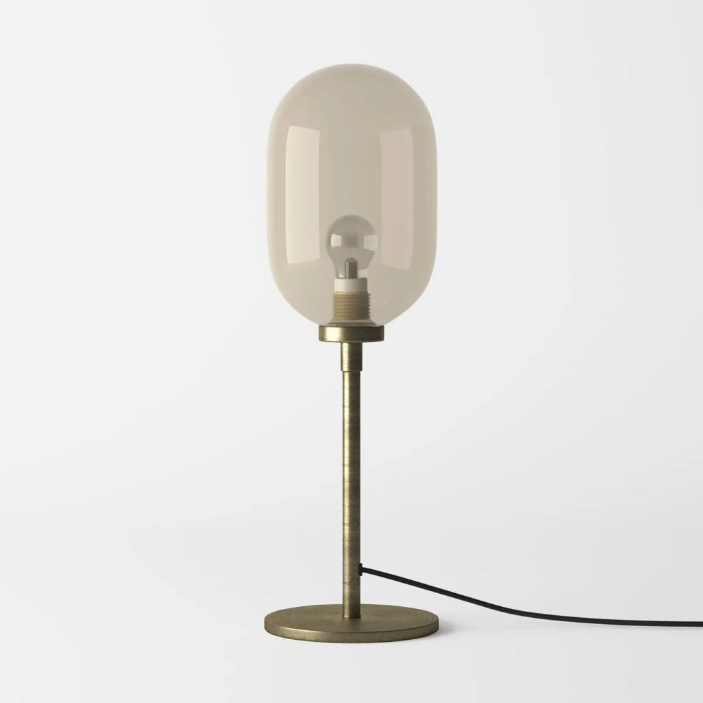 Lampe à poser en métal doré