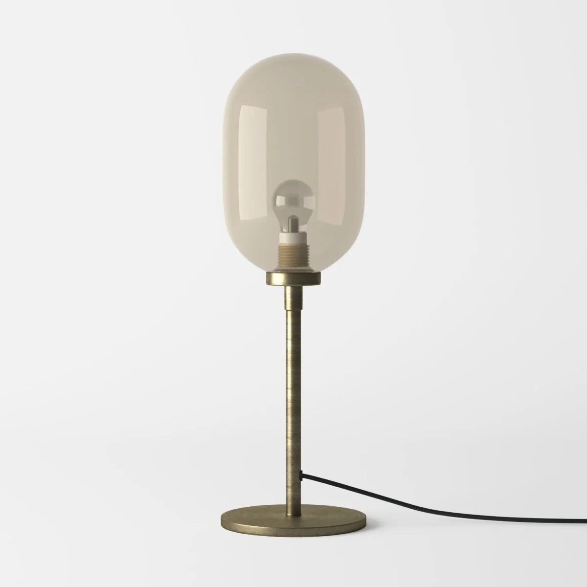 Lampe à poser en métal doré