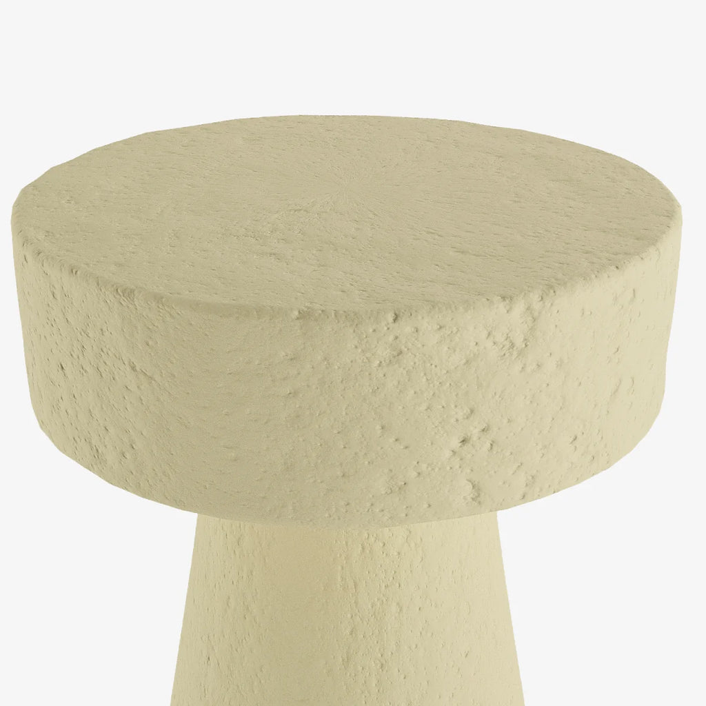Table d appoint circulaire en magn sie cr me Marguerite