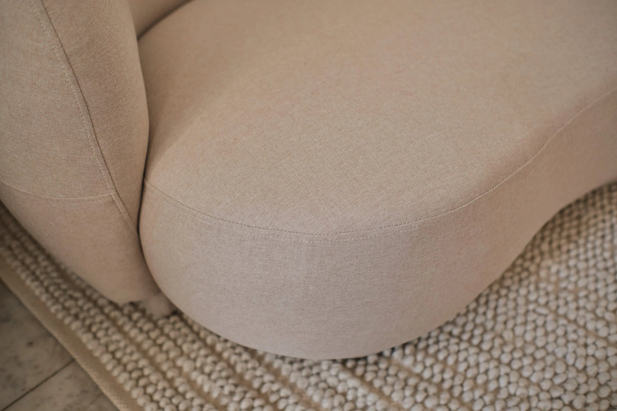 Canap  design tissu beige Bianca