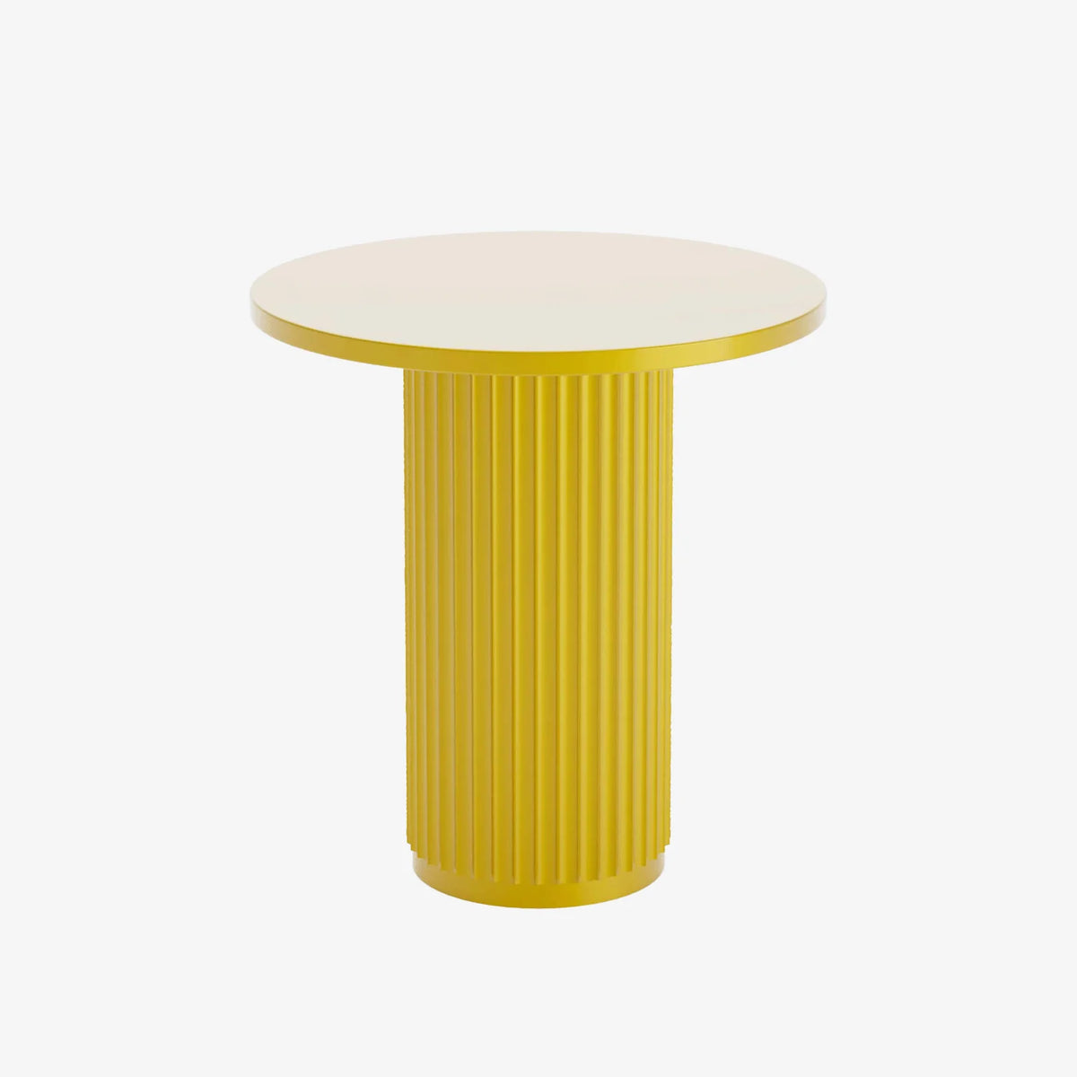 Table d'appoint ronde cannel e Pivoine, jaune