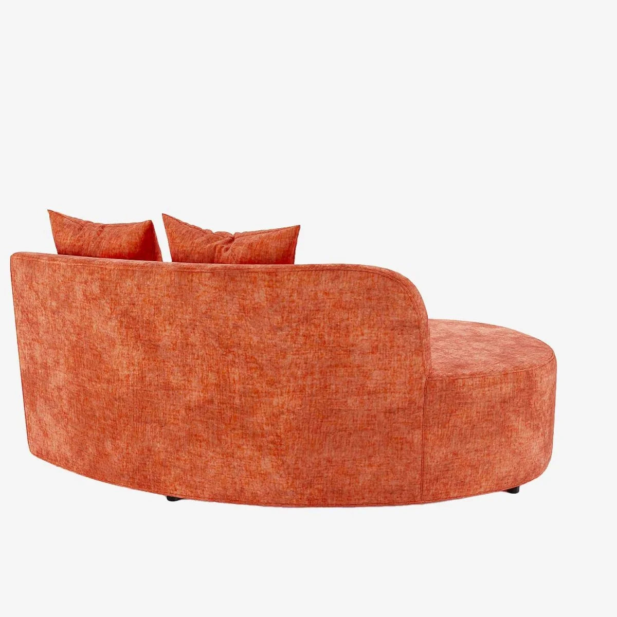 Canap  sectionnel incurv  3-4 places en velours ocre Alba