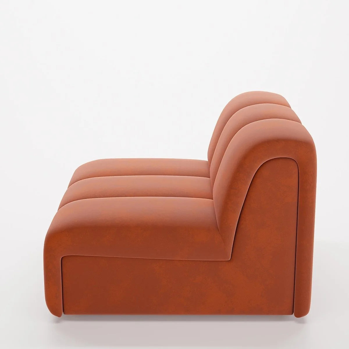 Canap  modulable en velours ocre H l ne