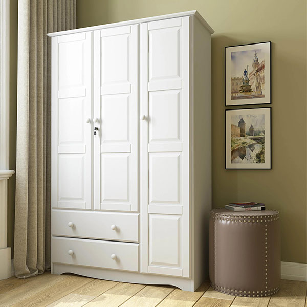 Grande Armoire en Bois Massif 100% - Moka