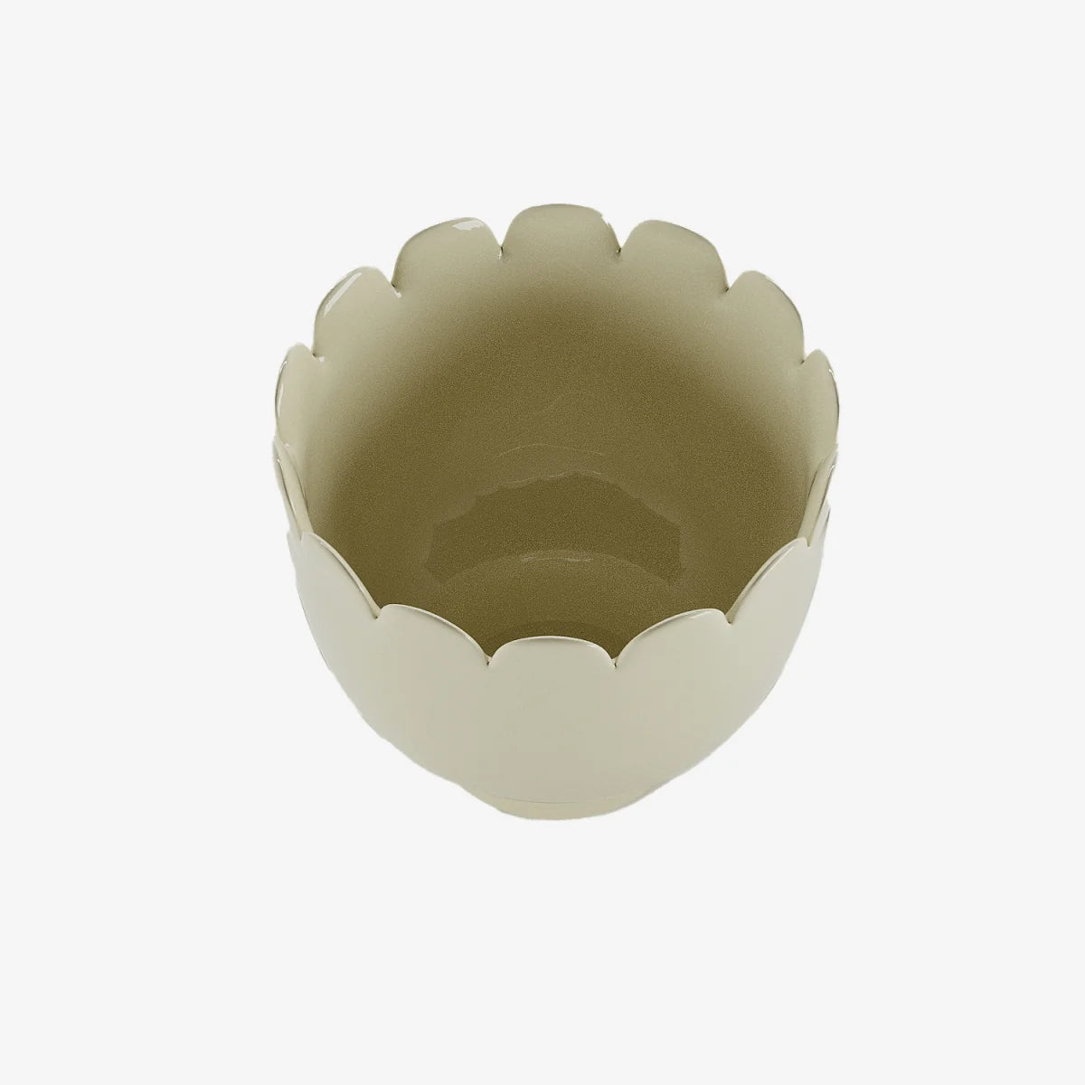Petit vase forme tulipe en c ramique cr me Marceau