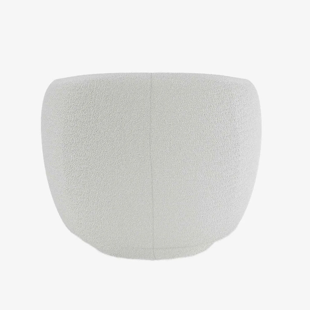 Fauteuil bouclette couleur gris-cr me Victoria