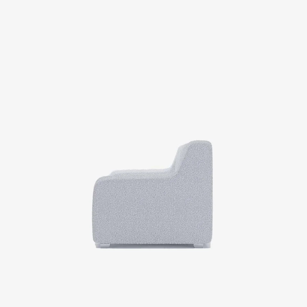Canap  blanc tissu bouclette Garance