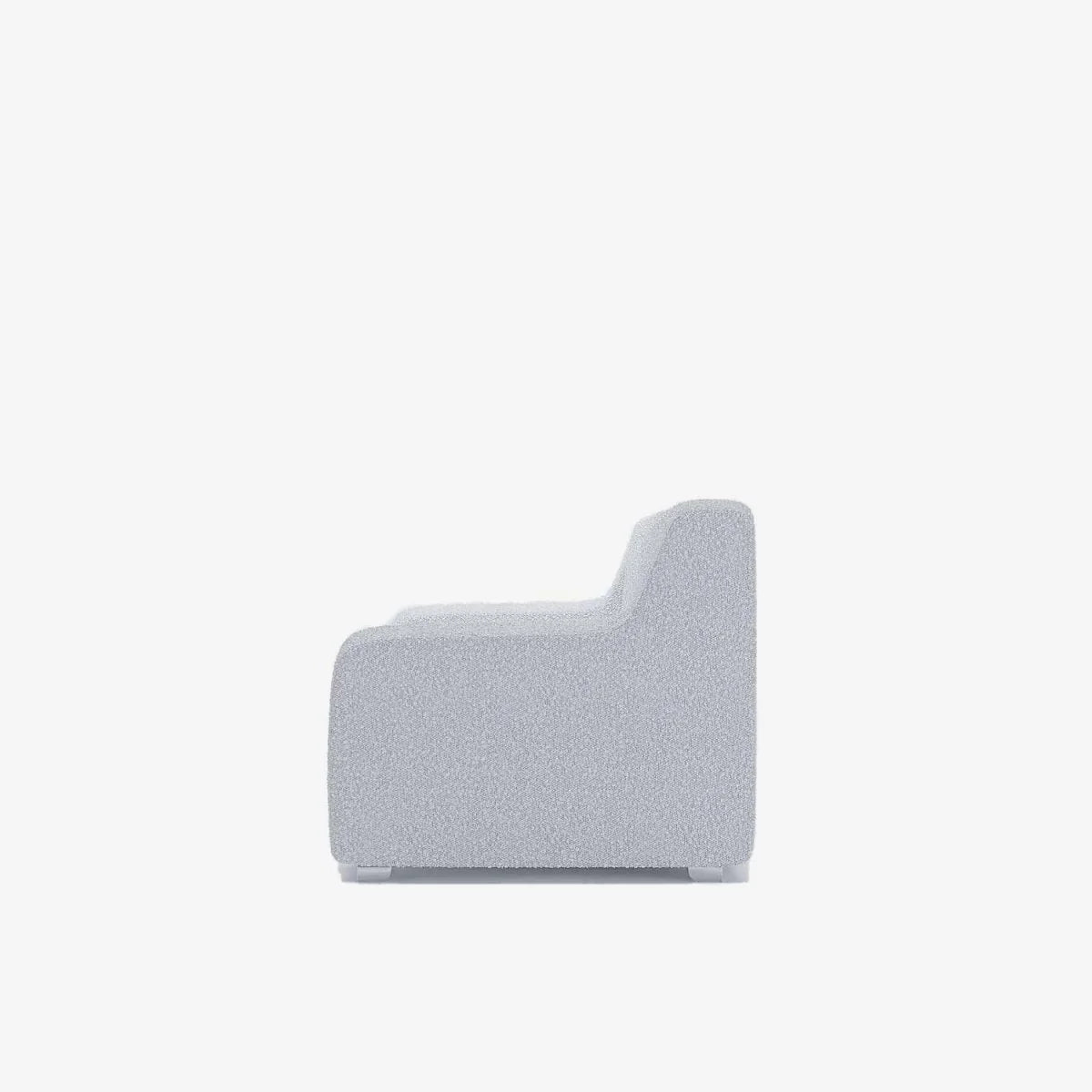 Canap  blanc tissu bouclette Garance