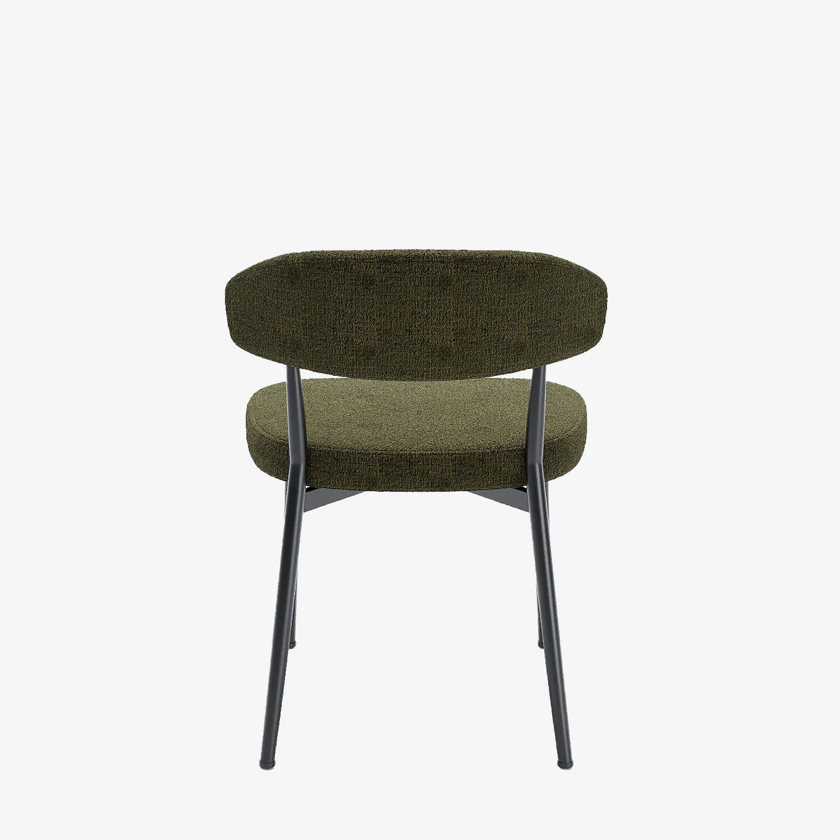 Lot de 2 chaises de salle   manger en velours vert & m tal noir Mona