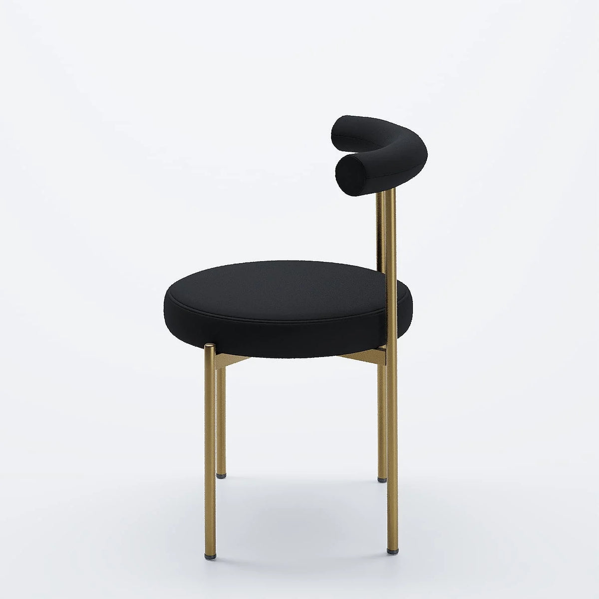 Lot de 2 chaises de table velours noir