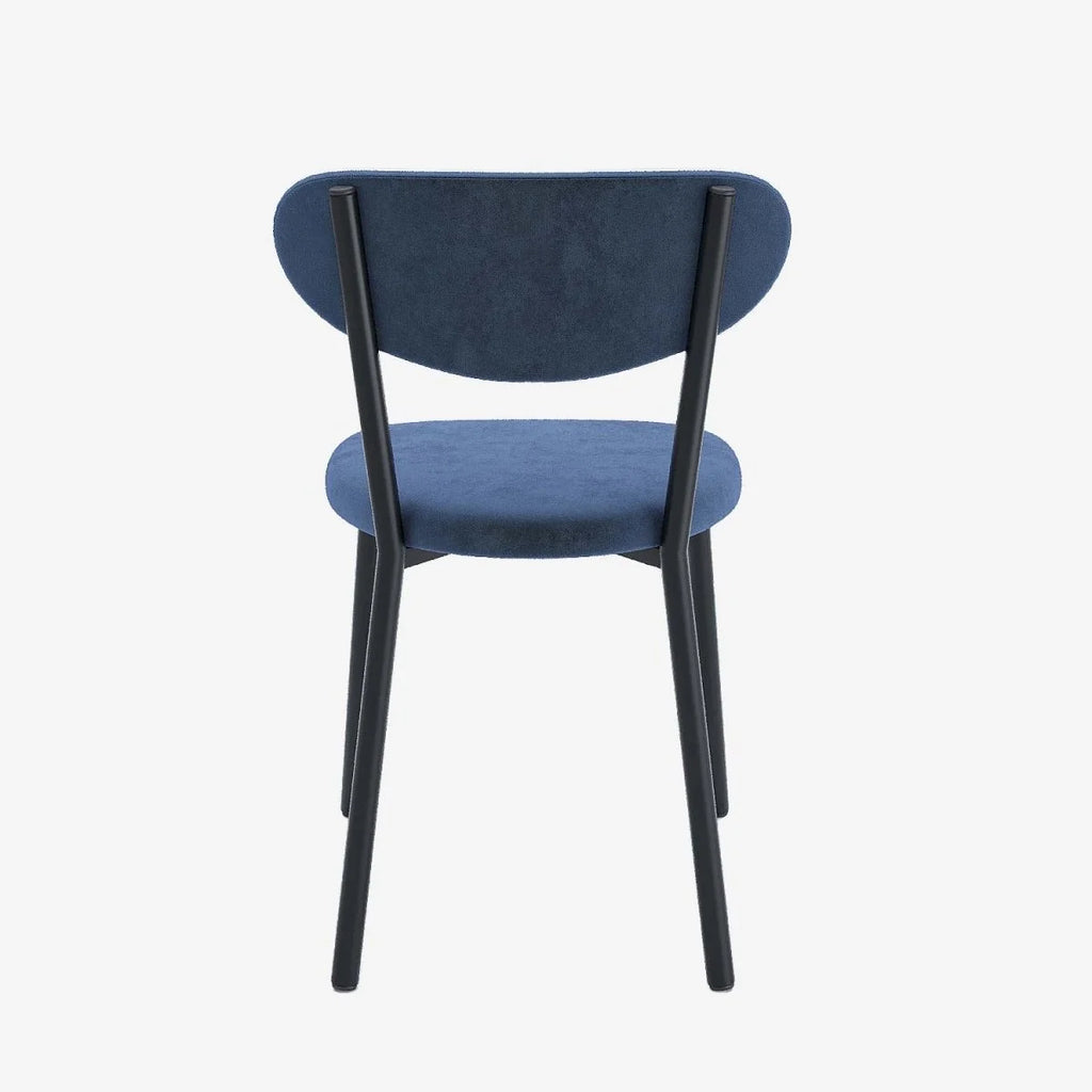 Lot de 2 chaises velours pied métal