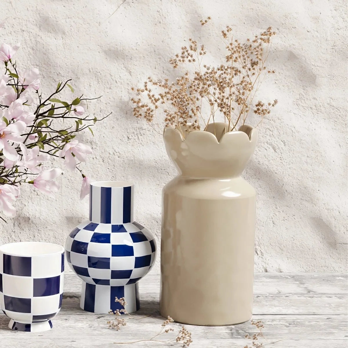 Grand vase col tulipe c ramique