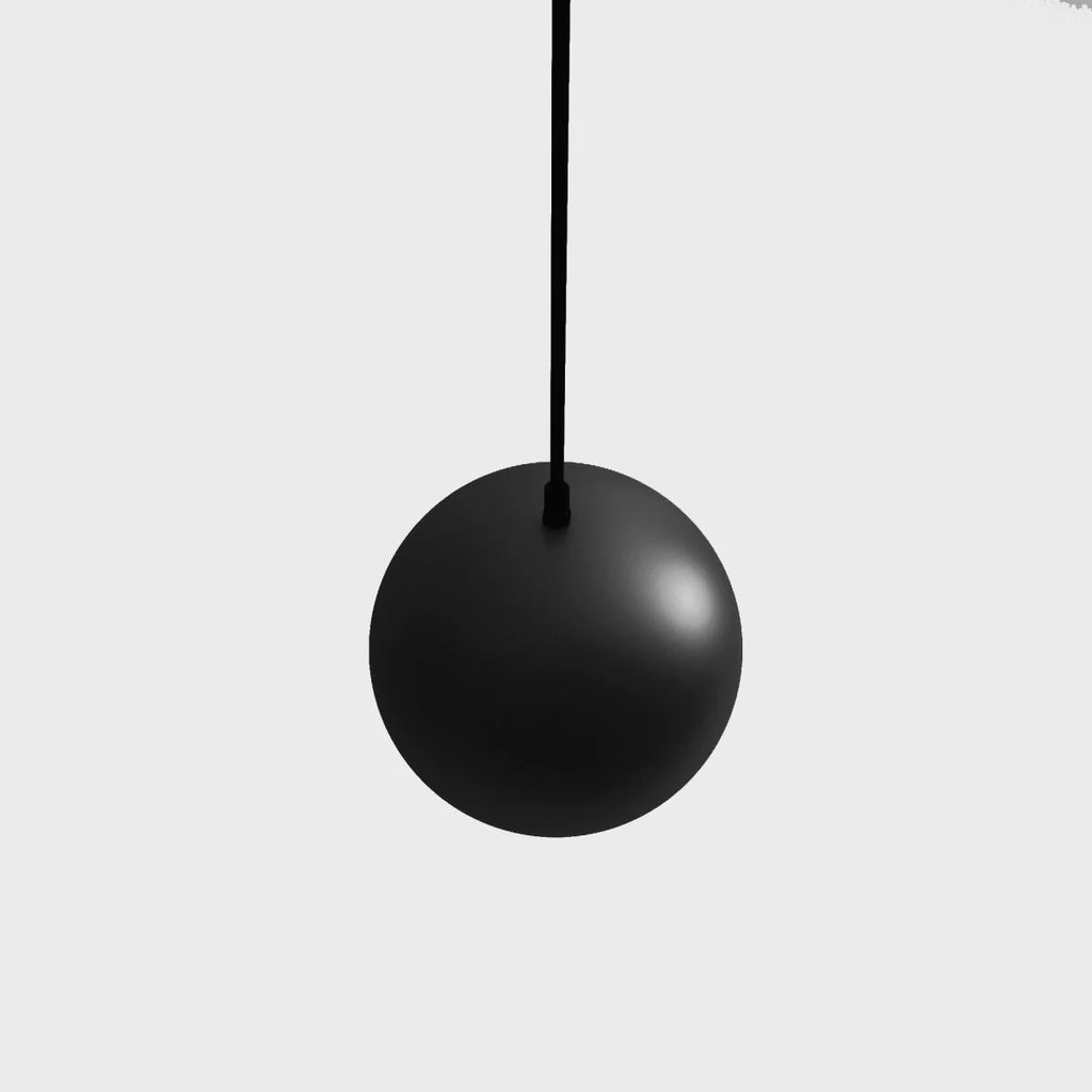Suspension ronde en métal noir