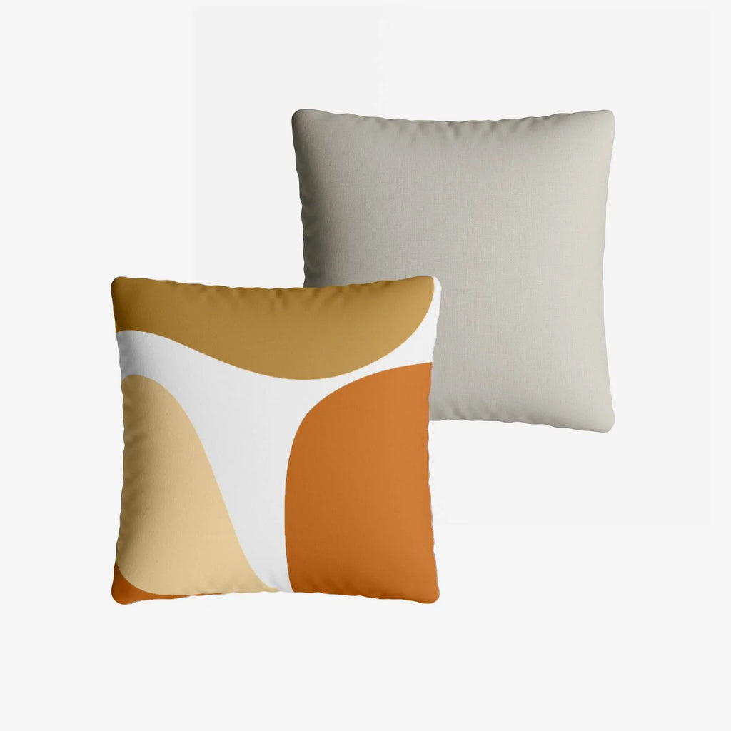 Coussin carré camel déhoussable 40x40cm